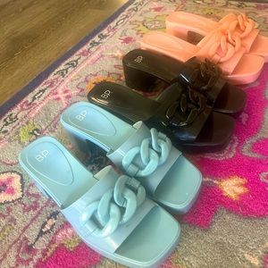 3 PAIRS SIZE 8 WOMENS BP LOLLY JELLY SANDAL FROM NORDSTROM